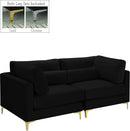 Julia Black Velvet Modular Sofa - NY Furniture Direct (NY)