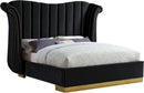 Flora Black Velvet Queen Bed (3 Boxes) - NY Furniture Direct (NY)