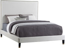 Harlie Cream Velvet King Bed