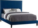 Harlie Navy Velvet Queen Bed