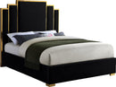 Hugo Black Velvet Queen Bed - NY Furniture Direct (NY)