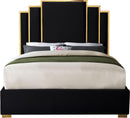 Hugo Black Velvet Queen Bed - NY Furniture Direct (NY)