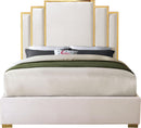 Hugo Cream Velvet King Bed - NY Furniture Direct (NY)