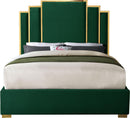 Hugo Green Velvet Queen Bed - NY Furniture Direct (NY)