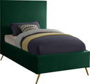 Jasmine Green Velvet Twin Bed - NY Furniture Direct (NY)