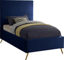 Jasmine Navy Velvet Twin Bed - NY Furniture Direct (NY)