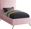 Jasmine Pink Velvet Twin Bed - NY Furniture Direct (NY)