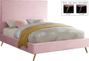 Jasmine Pink Velvet Queen Bed - NY Furniture Direct (NY)
