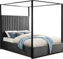Jax Grey Velvet King Bed - NY Furniture Direct (NY)