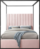 Jax Pink Velvet King Bed - NY Furniture Direct (NY)