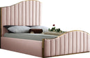 Jolie Pink Velvet King Bed (3 Boxes) - NY Furniture Direct (NY)