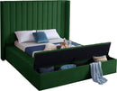 Kiki Green Velvet Queen Bed (3 Boxes) - NY Furniture Direct (NY)