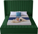 Kiki Green Velvet Queen Bed (3 Boxes) - NY Furniture Direct (NY)