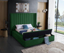 Kiki Green Velvet King Bed (3 Boxes) - NY Furniture Direct (NY)