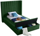 Kiki Green Velvet Twin Bed (3 Boxes) - NY Furniture Direct (NY)