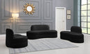 Mitzy Black Velvet Loveseat - NY Furniture Direct (NY)