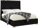 Lexi Black Velvet King Bed