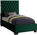 Lexi Green Velvet Twin Bed - NY Furniture Direct (NY)