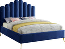 Lily Navy Velvet Full Bed