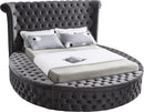 Luxus Grey Velvet King Bed (3 Boxes)