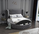 Luxus Grey Velvet King Bed (3 Boxes)