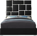 Milan Black Faux Leather Queen Bed - NY Furniture Direct (NY)