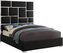 Milan Black Faux Leather Queen Bed - NY Furniture Direct (NY)