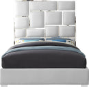 Milan White Faux Leather Queen Bed - NY Furniture Direct (NY)
