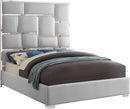 Milan White Faux Leather King Bed - NY Furniture Direct (NY)