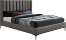 Nadia Grey Velvet Queen Bed