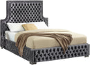 Sedona Grey Velvet King Bed