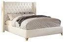 Soho White Bonded Leather King Bed