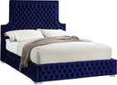 Sedona Navy Velvet Queen Bed