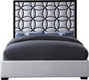 Taj White Velvet King Bed - NY Furniture Direct (NY)