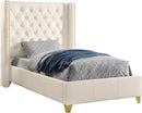 Soho White Bonded Leather Twin Bed