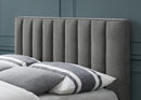 Vance Grey Linen Fabric Queen Bed (3 Boxes)