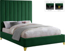 Via Green Velvet Queen Bed - NY Furniture Direct (NY)