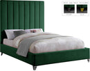 Via Green Velvet Queen Bed - NY Furniture Direct (NY)
