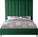 Via Green Velvet King Bed - NY Furniture Direct (NY)