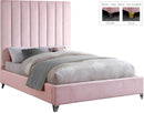 Via Pink Velvet Full Bed - NY Furniture Direct (NY)