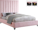 Via Pink Velvet King Bed - NY Furniture Direct (NY)
