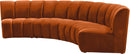 Infinity Cognac Velvet 4pc. Modular Sectional - NY Furniture Direct (NY)