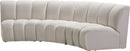 Infinity Cream Velvet 3pc. Modular Sectional - NY Furniture Direct (NY)