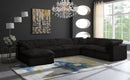 Cozy Black Velvet Cloud Modular Sectional - NY Furniture Direct (NY)