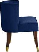 Perry Navy Velvet Dining Chair - NY Furniture Direct (NY)