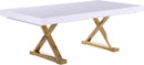 Excel White Lacquer Extendable Dining Table (3 Boxes) - NY Furniture Direct (NY)