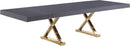Excel Grey Oak Veneer Lacquer Extendable Dining Table (3 Boxes) - NY Furniture Direct (NY)