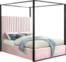 Jax Pink Velvet Queen Bed - NY Furniture Direct (NY)