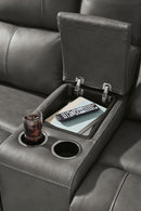 Bleckley Power Reclining Loveseat with Console - NY Furniture Direct (NY)