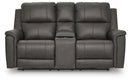 Bleckley Power Reclining Loveseat with Console - NY Furniture Direct (NY)